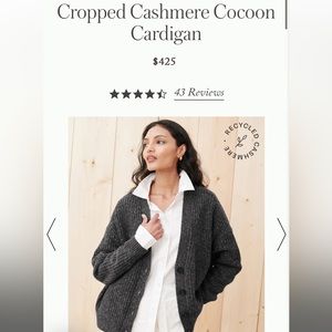 Recycled cashmere cocoon cardigan